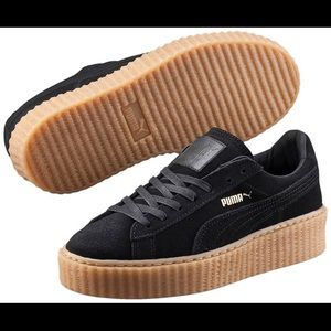 Puma x Fenty black suede and tan creeper